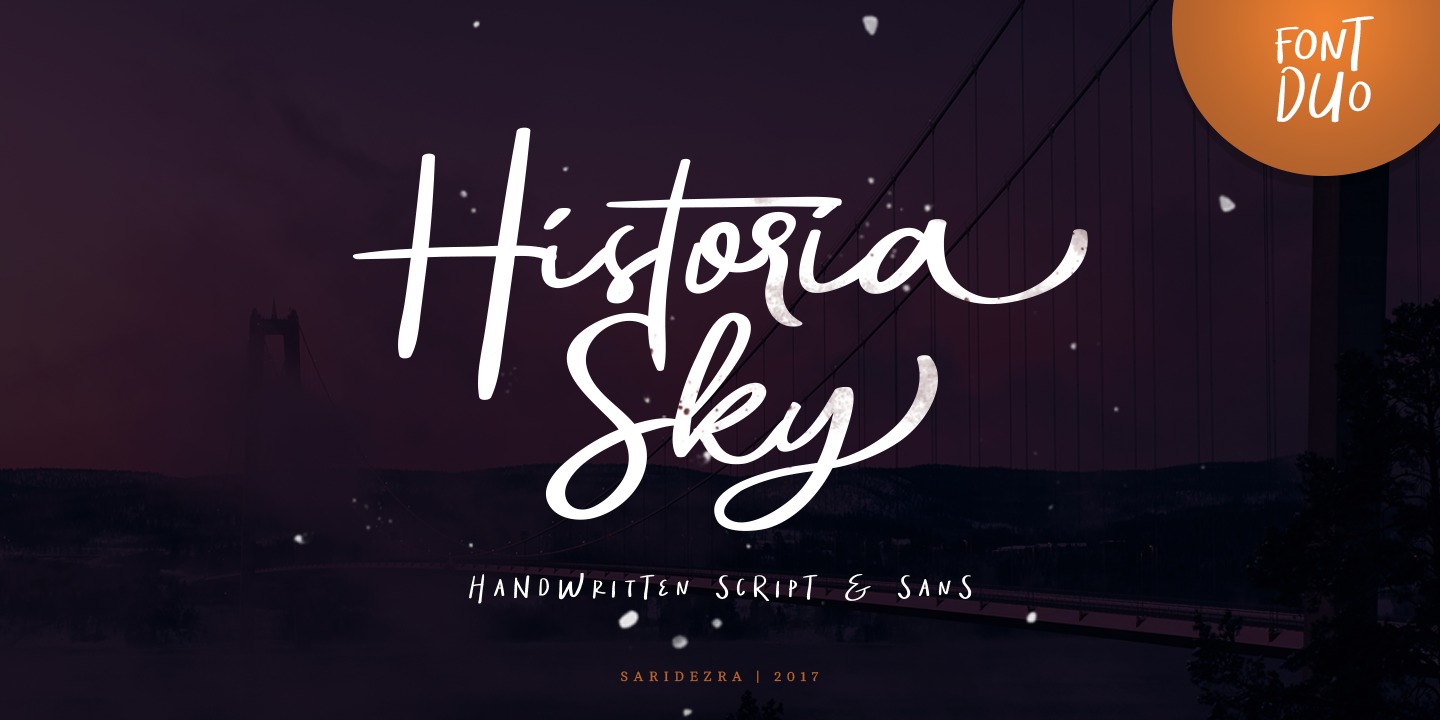 Пример шрифта Historia Sky